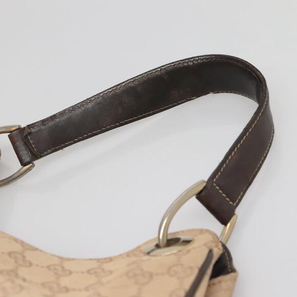 GUCCI GG Canvas Shoulder Bag Outlet Beige Gold - Picture 8 of 12